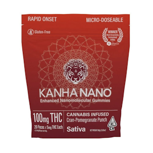 Kanha - CRAN-POMEGRANATE THC NANO-GUMMY-20PK-(100MG)-S