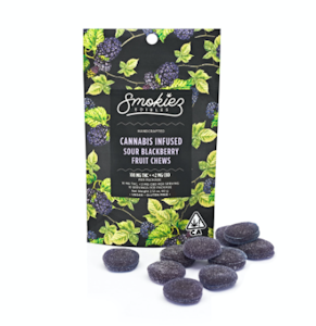 Smokiez edibles - SOUR BLACKBERRY-GUMMY-10PK-(100MG THC)
