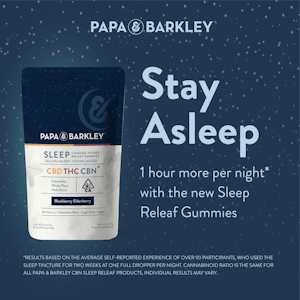 Papa & barkley - SLEEP RELEAF BLACKBERRY ELDERBERRY-GUMMY-20PK-(40MG CBD/80MG THC/20MG CBN)