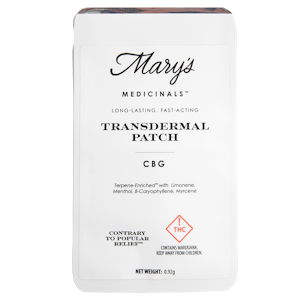 Marys medicinals - CBG TRANSDERMAL PATCH-PATCH-1PK-(20MG CBG)