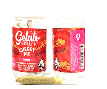 Gelato brand - CHERRY PIE LOLLIS DIAMOND INFUSED-PRE-ROLL PACK (2.5G) 5PK-H